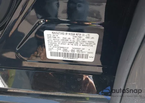 2019 Infiniti Q50 3.0T Luxe from USA, damaged, VIN JN1EV7AP8KM543137